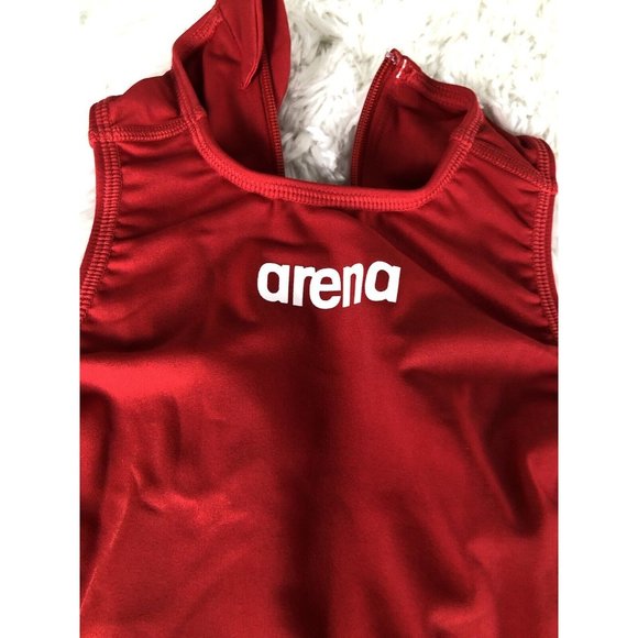 Arena Women's Solid Waterpolo One Piece Swimsuit Red Size 26  NWT - Picture 12 of 15